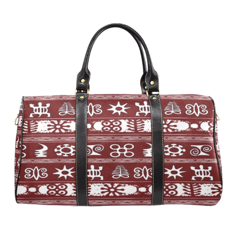 Adinkra Travel Bag (Burgundy)