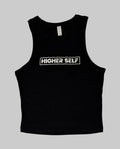 Higher Self Crop Tanktop - Black - Flat lay