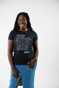 Definition of a Black Woman t-shirt celebrating Black femininity and strength - African American women's empowerment apparel by SoulSeed