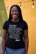 Empowerment shirt for Black women with Definition design - cultural pride apparel honoring African American womanhood