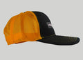 Higher Self yellow and black trucker hat, Side 
