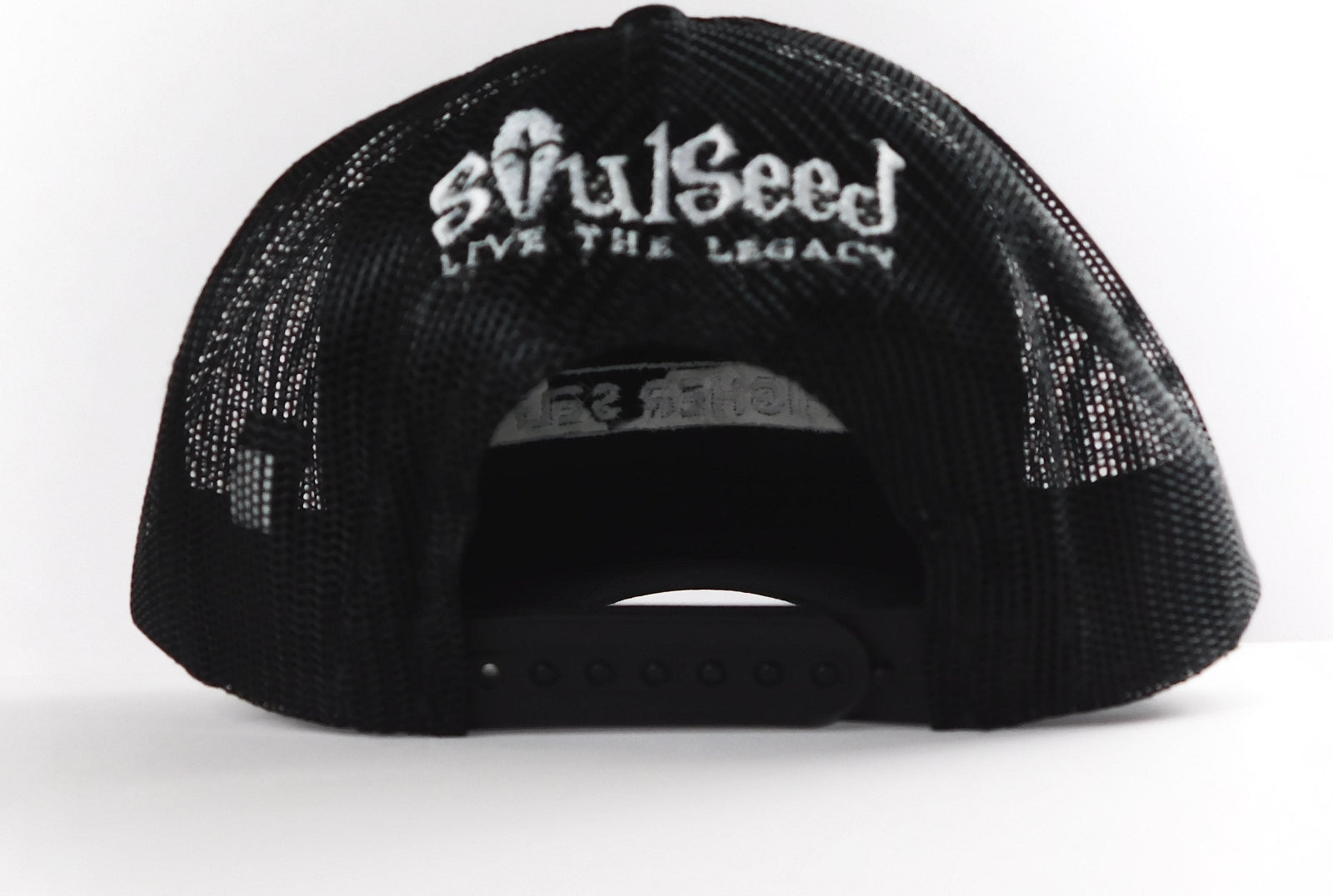 Higher Self Trcker hat Black, Back logo