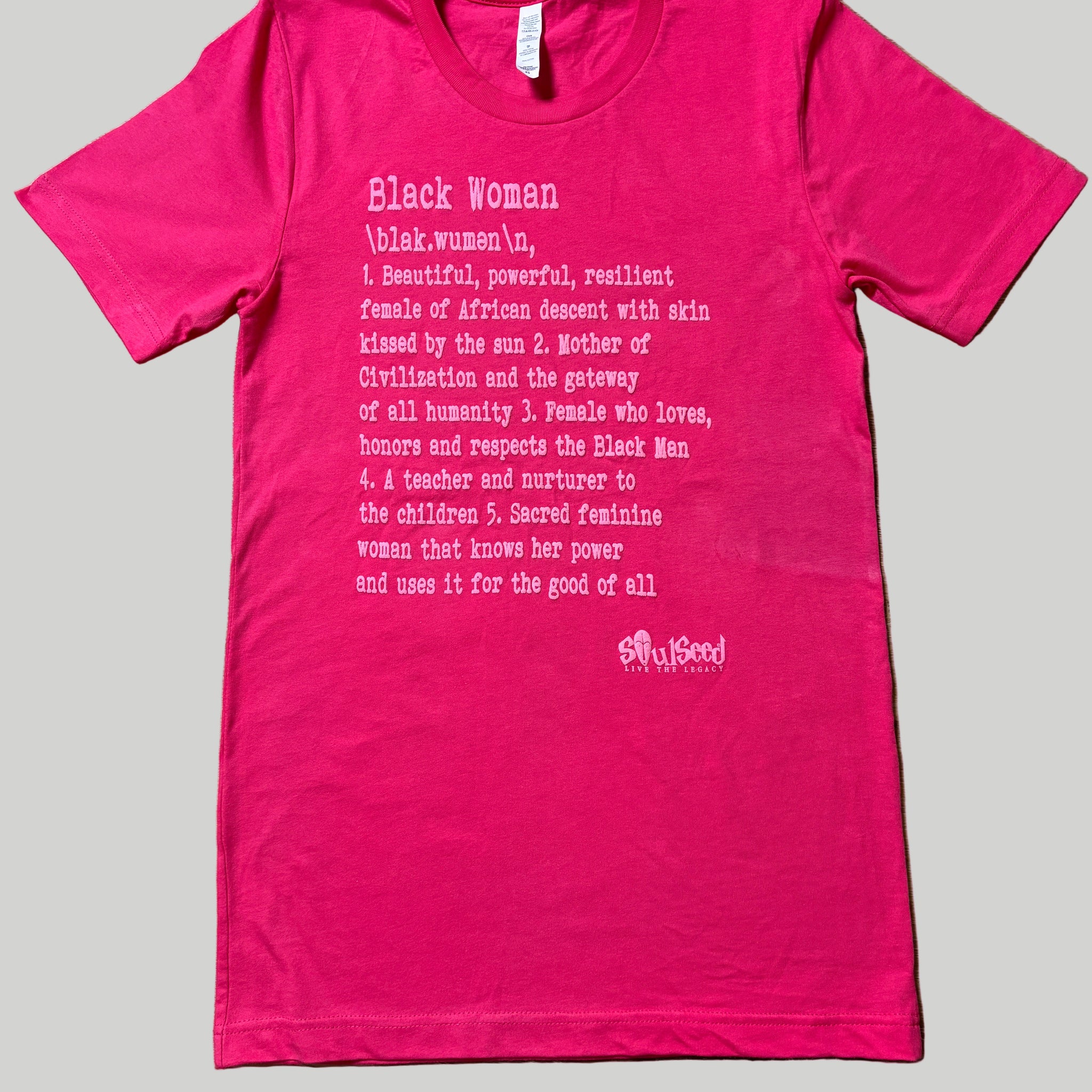 Definition of a Black Woman T-Shirt   - Pink