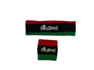 Red Black Gree Headband Set