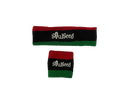 Pan-African sweatband set - RBG headband and wristband for workouts, cultural events, and Black pride
