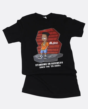 Standing on Business T-Shirt -  Black Bart Simpson - 90's Fashion
