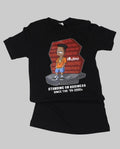 Standing on Business T-Shirt Black, flat lay 