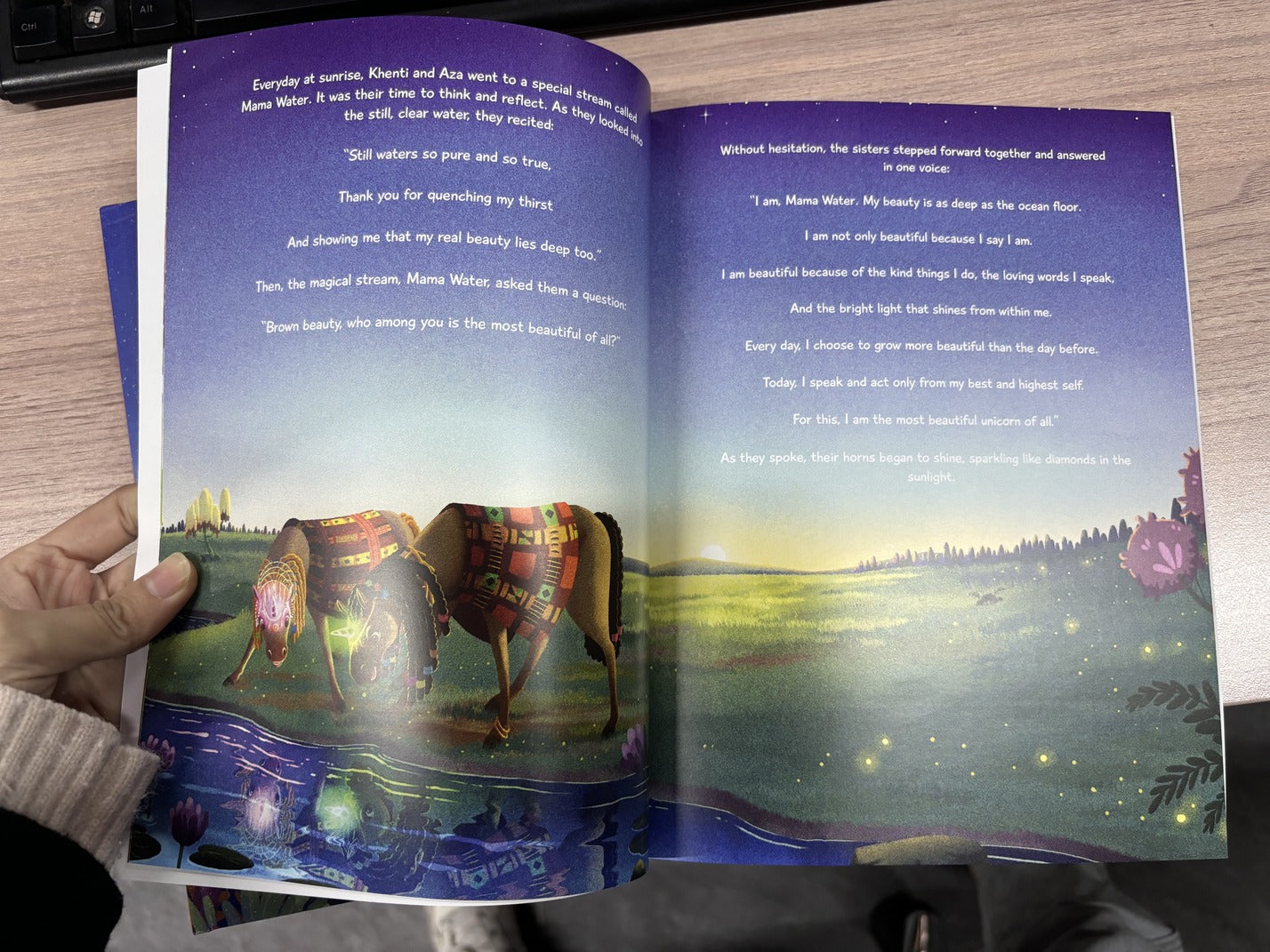 The Brown Unicorn children's book teaching inner beauty to Black kids