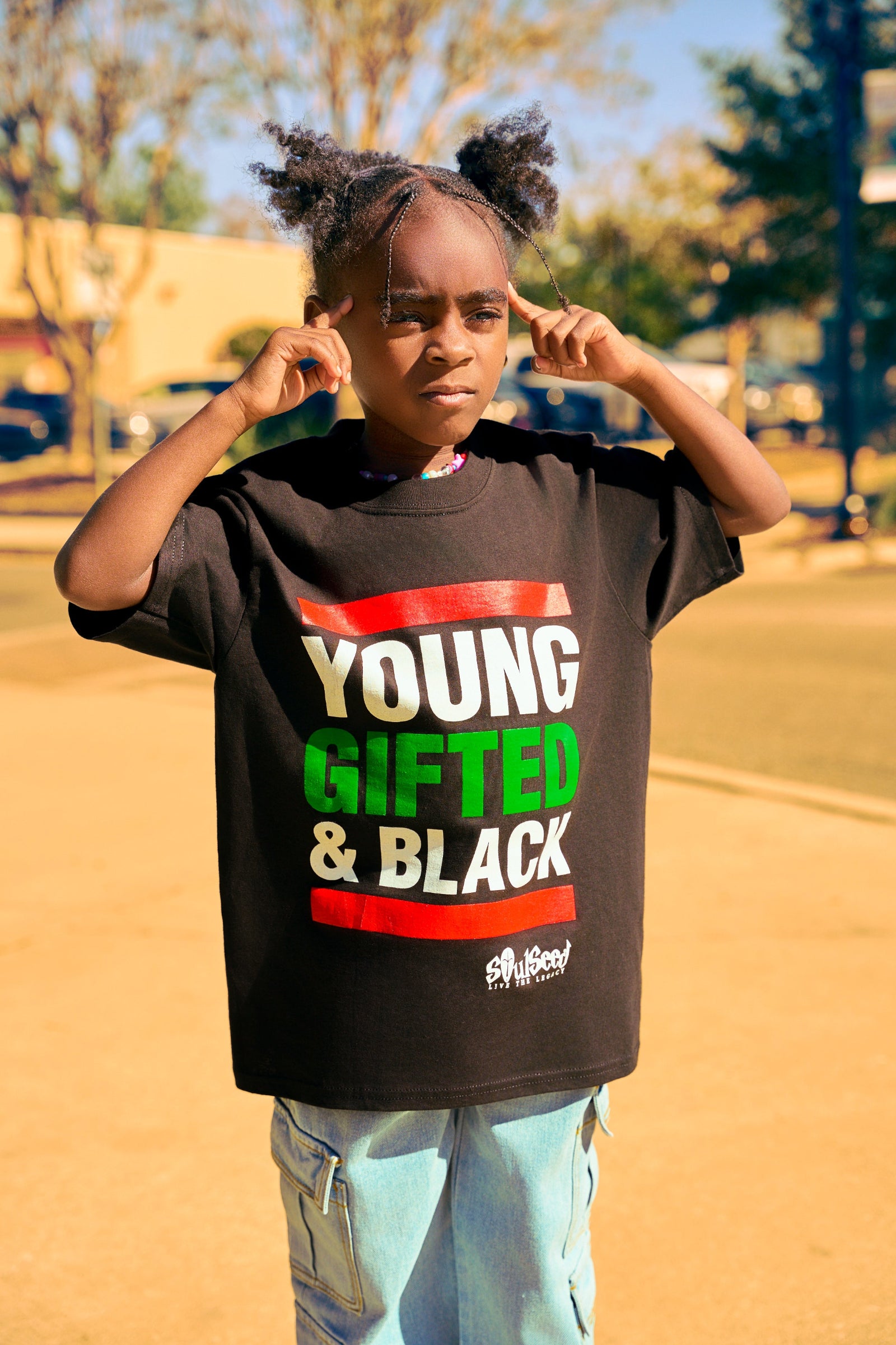 Young Gifted and Black Youth Tee, Model 2 