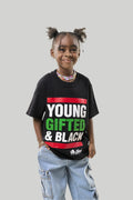 Young Gifted and Black youth t-shirt, Model