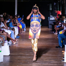 Load image into Gallery viewer, Queen Nefertiti T-shirt dress