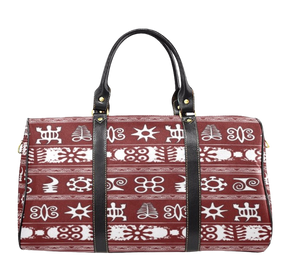 Adinkra Travel Bag (Burgundy)