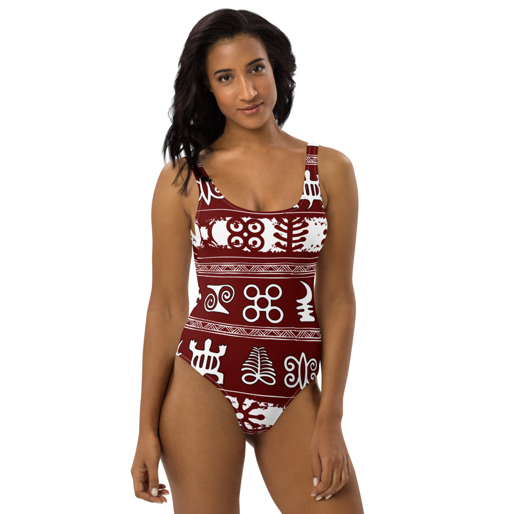 Adinkra One-Piece Swimsuit