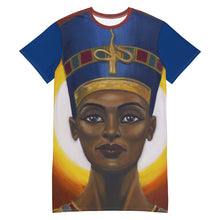 Load image into Gallery viewer, Queen Nefertiti T-shirt dress
