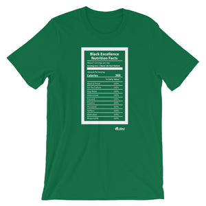 Black Excellence Nutrition Facts T-Shirt