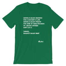 Load image into Gallery viewer, Black Business Etiquette T-Shirt