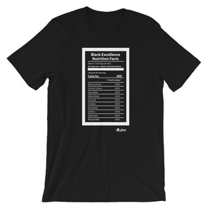 Black Excellence Nutrition Facts T-Shirt