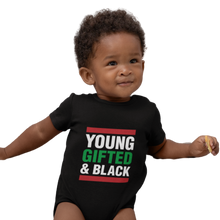 Load image into Gallery viewer, young gifted and black onesie_soulseedapparel