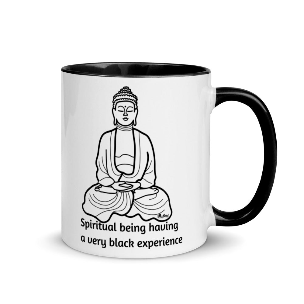 Black Buddha Mug - Spiritual being having a very black experience